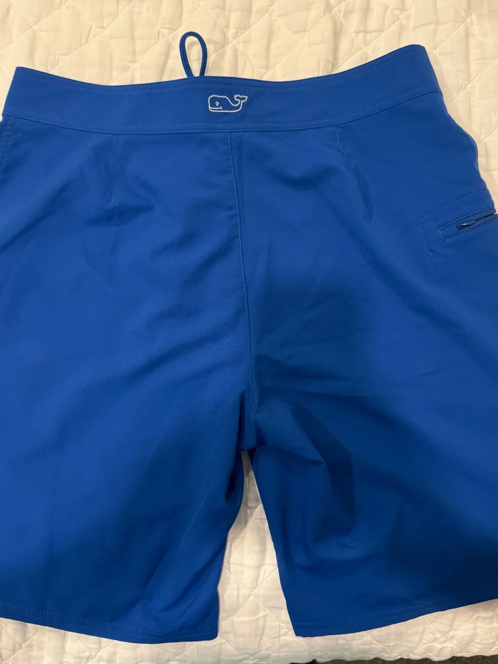 Vineyard Vines Men's Royal Blue Board Shorts with Lime Accents